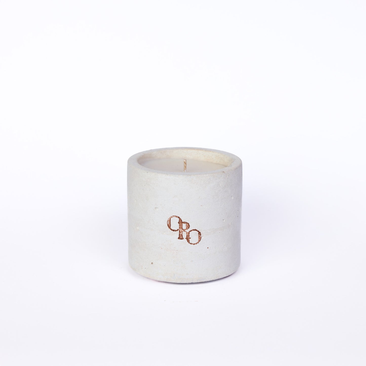 Small stone round candle