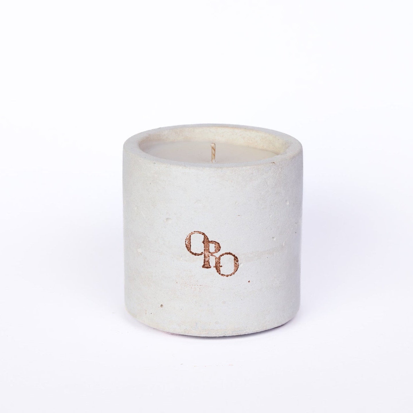 Small stone round candle