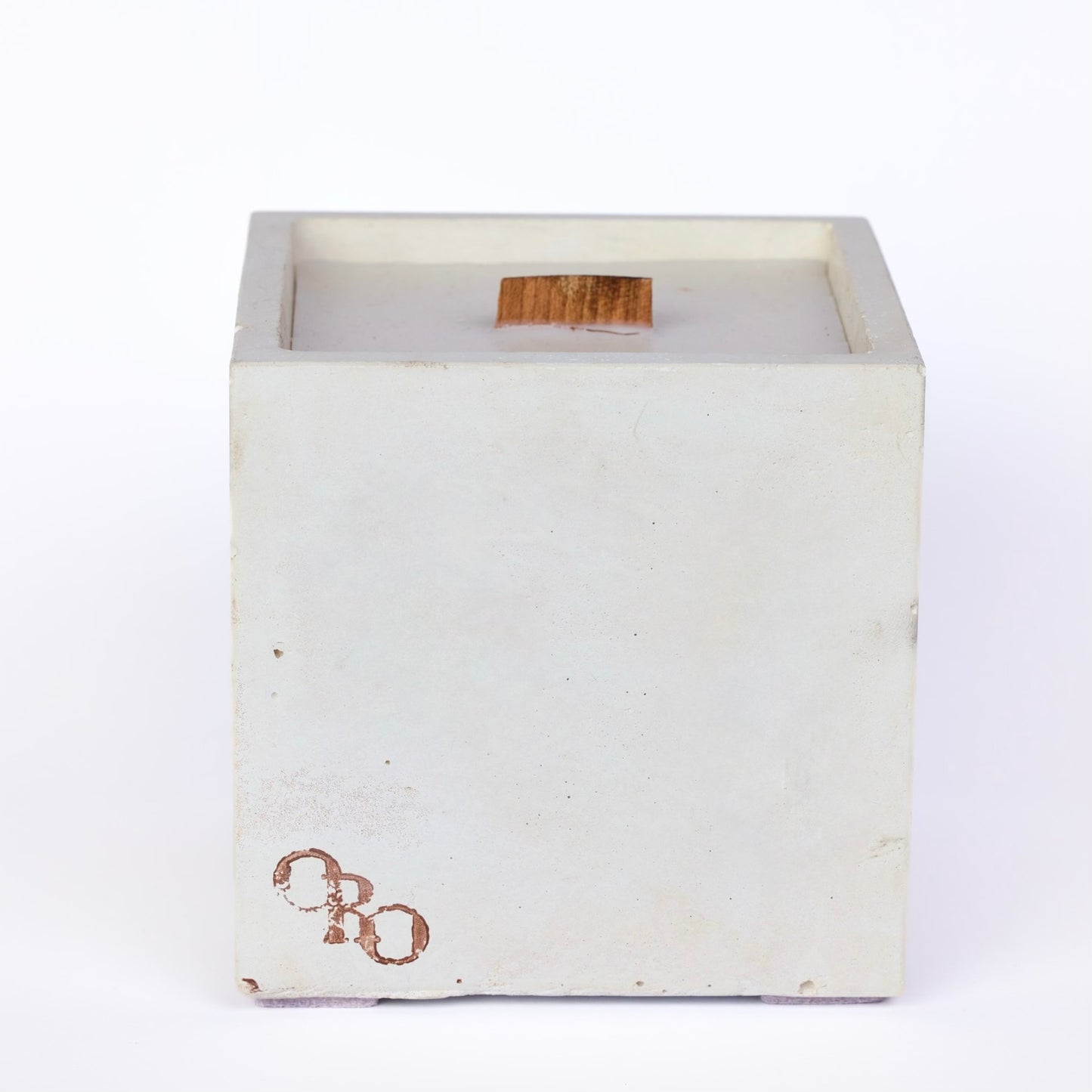 Square stone candle