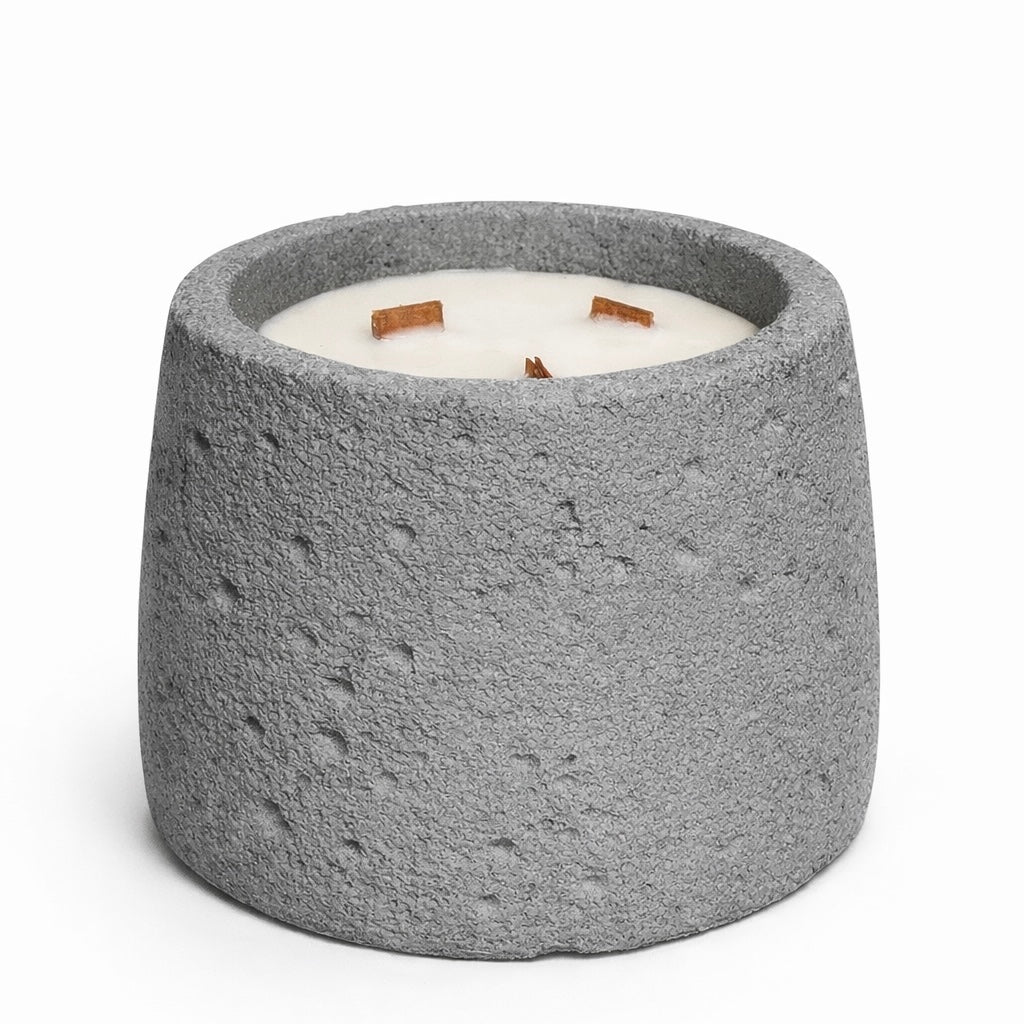 Large moon stone candle