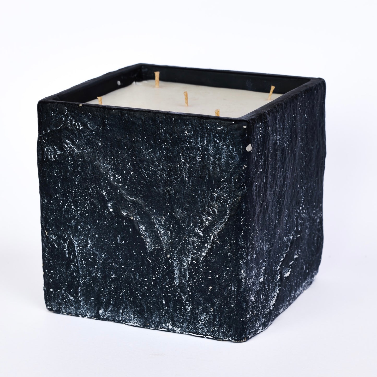 Stonewash cube candle