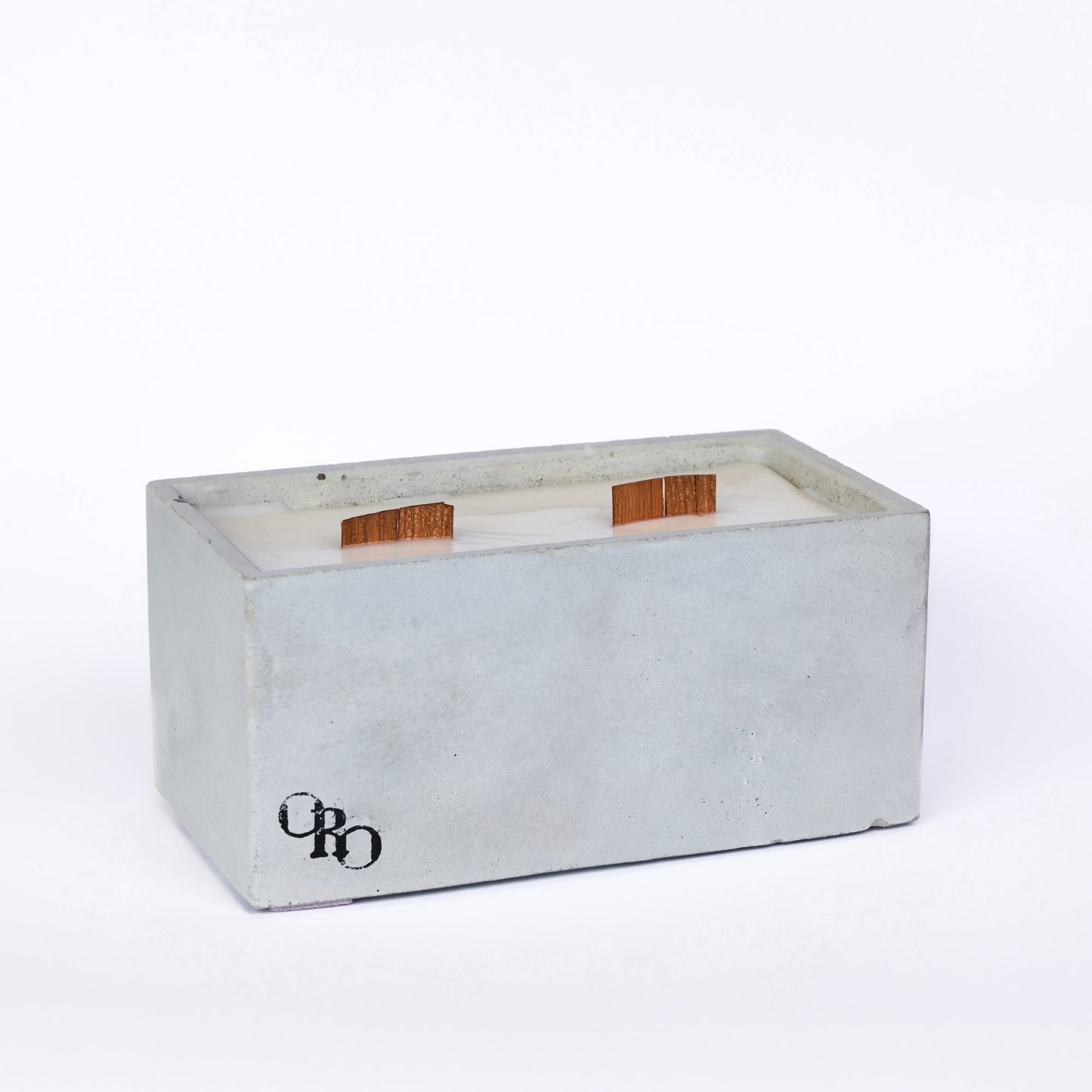 Rectangle stone candle