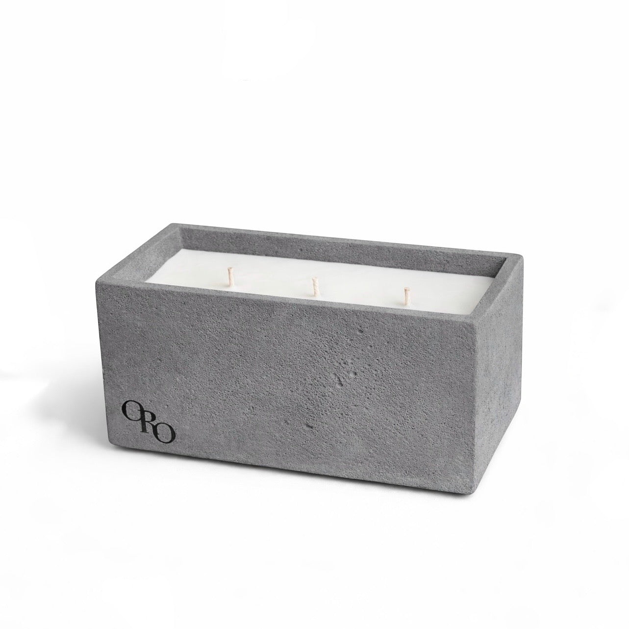Rectangle stone candle