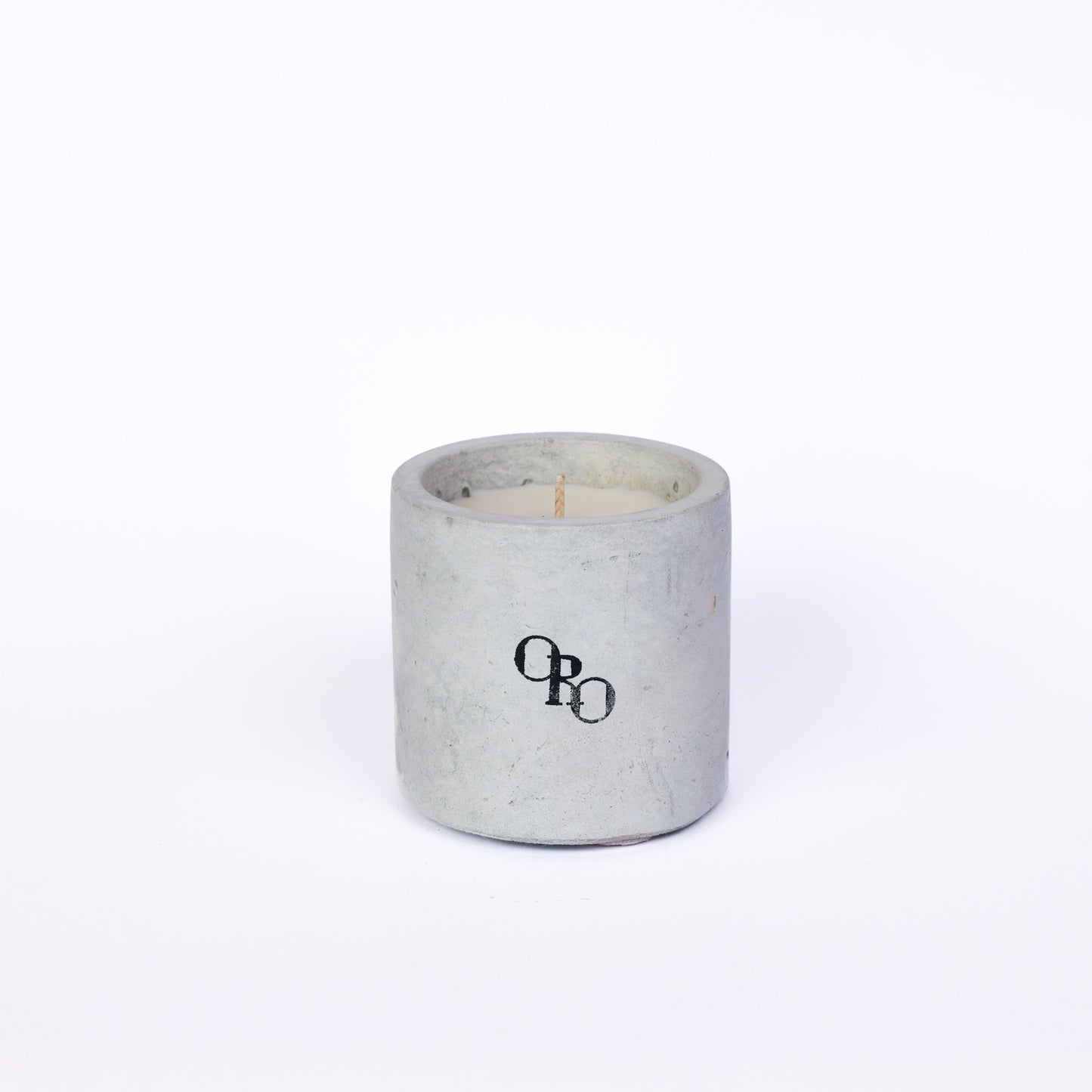 Small stone round candle
