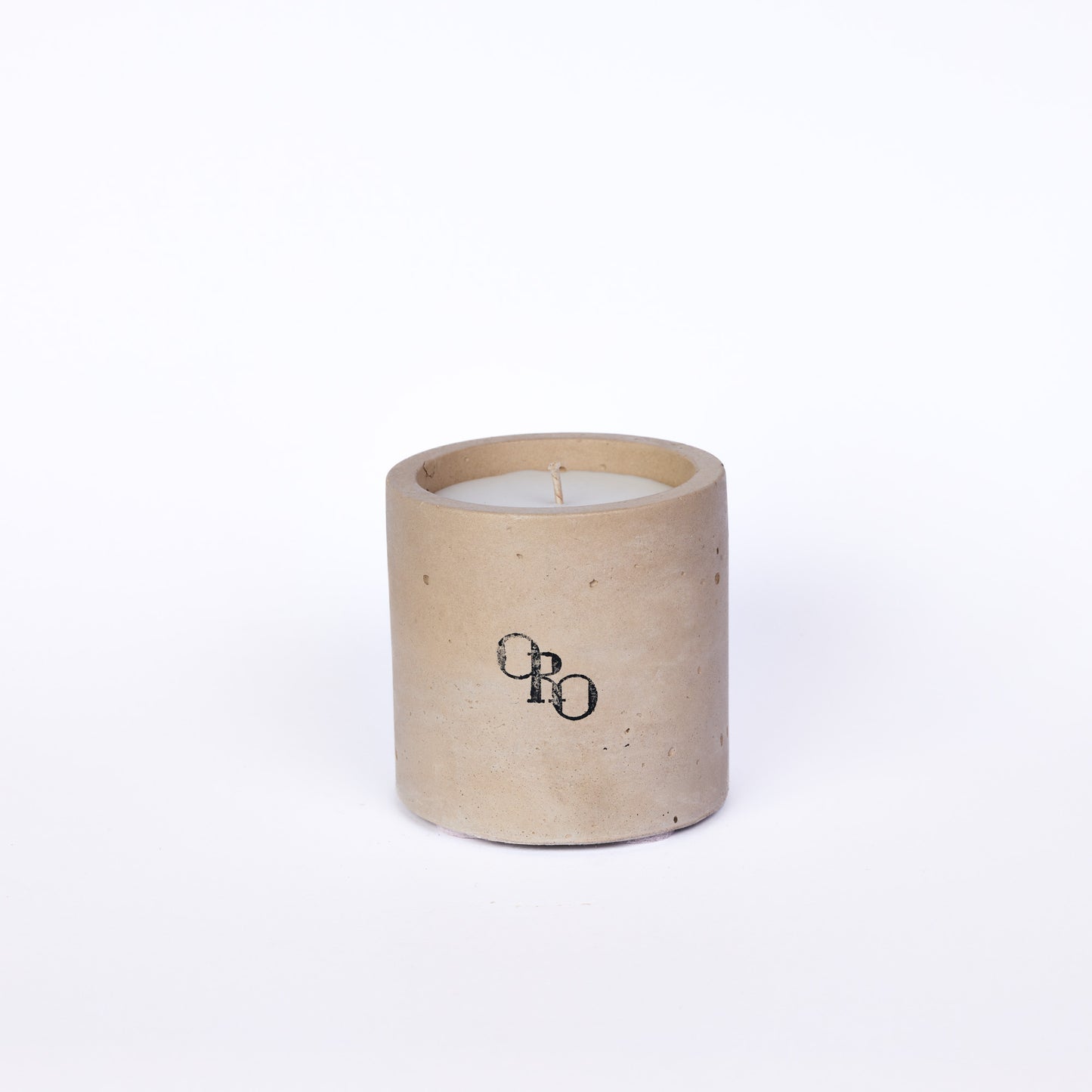 Small stone round candle