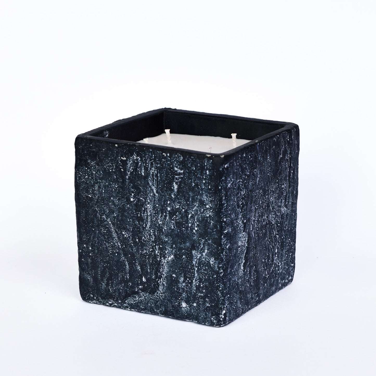 Stonewash cube candle