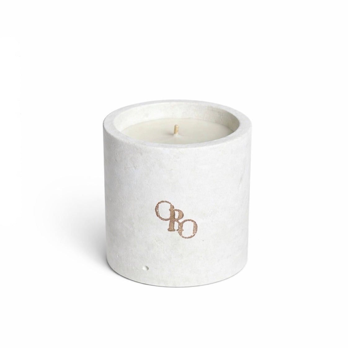 Small stone round candle