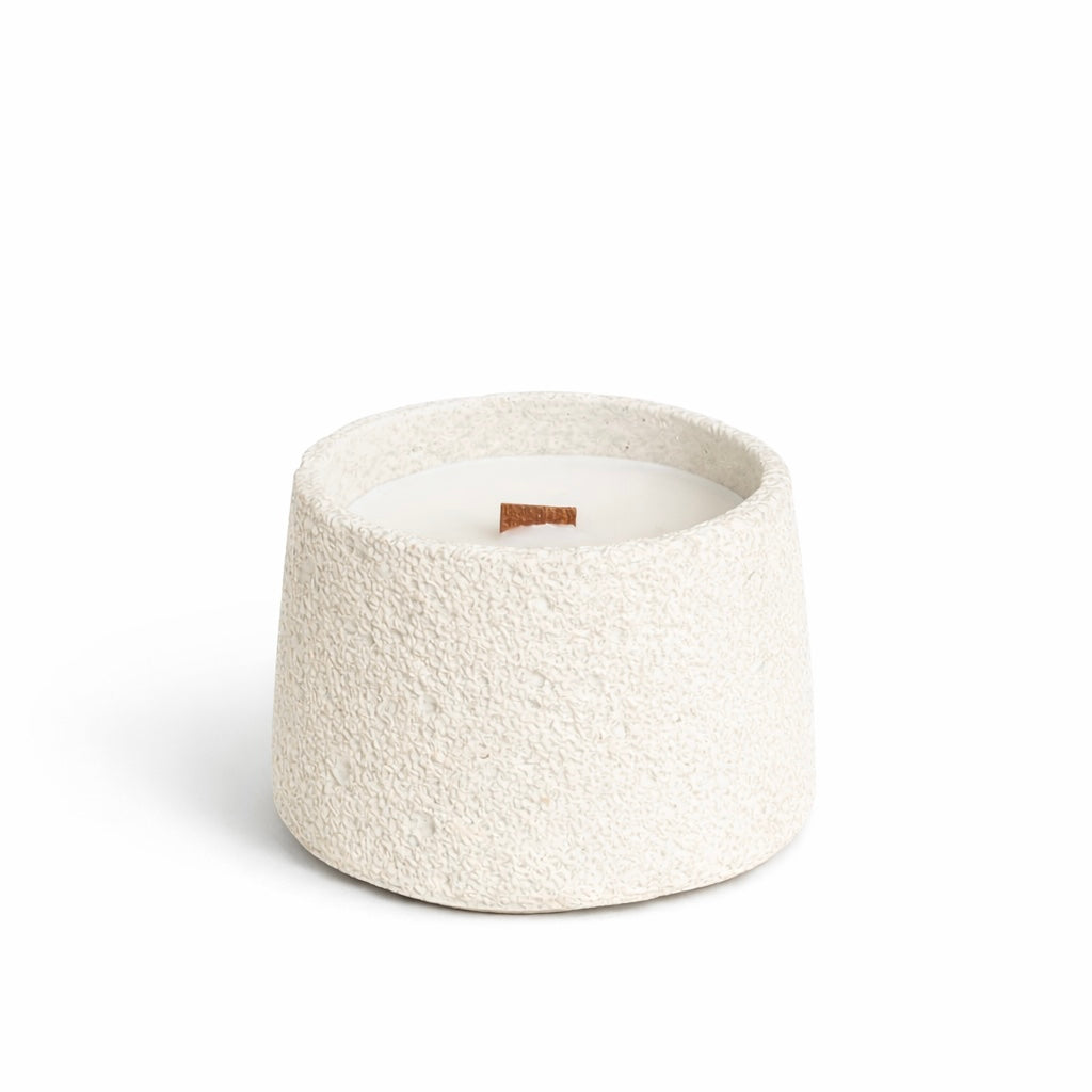 Small moon stone candle