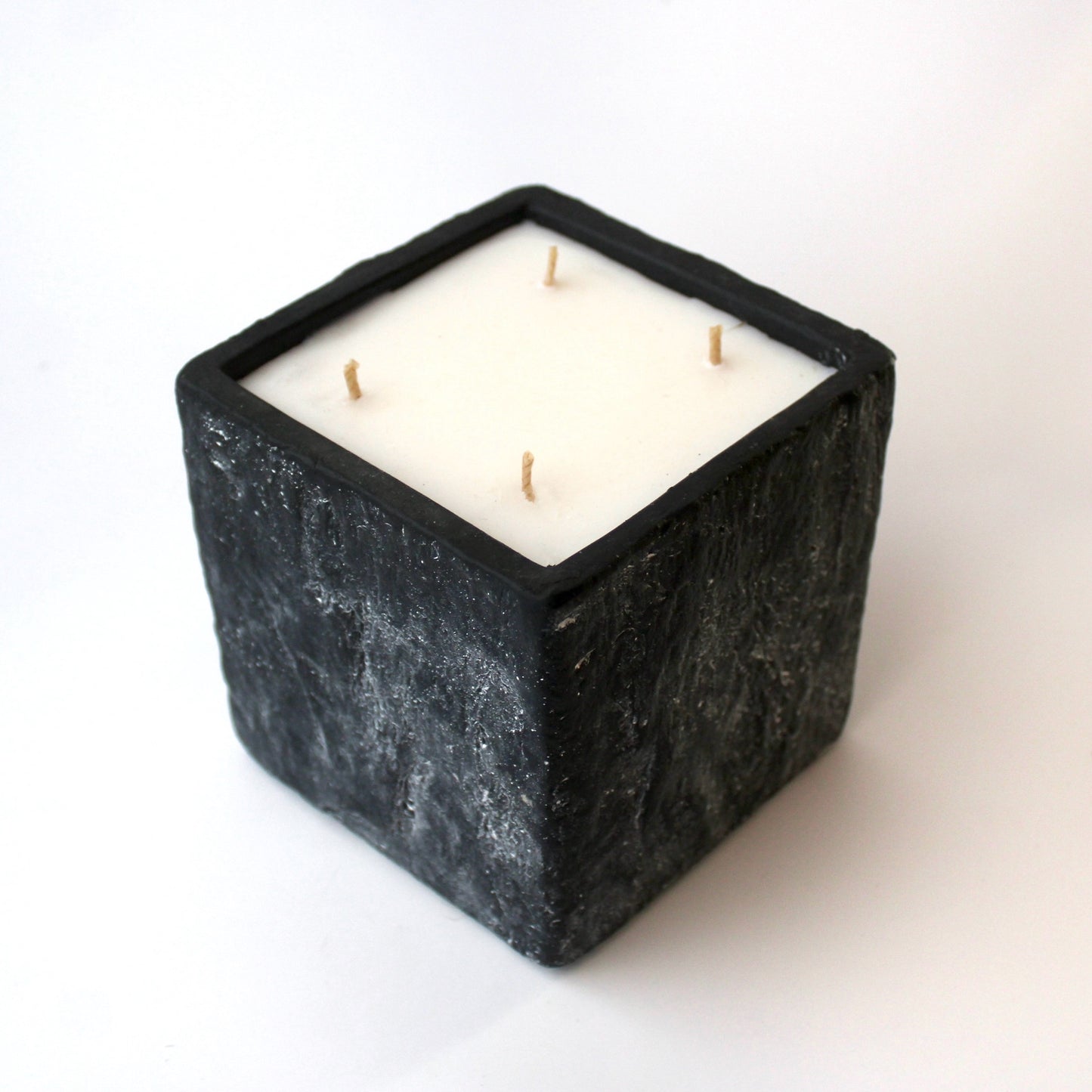 Stonewash cube candle