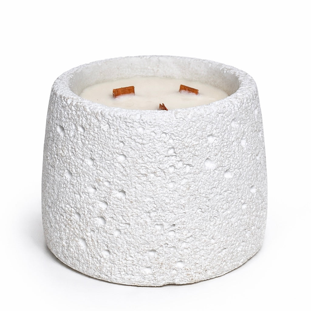 Large moon stone candle