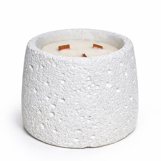 Large moon stone candle