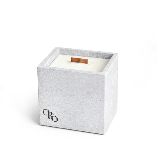 Square stone candle