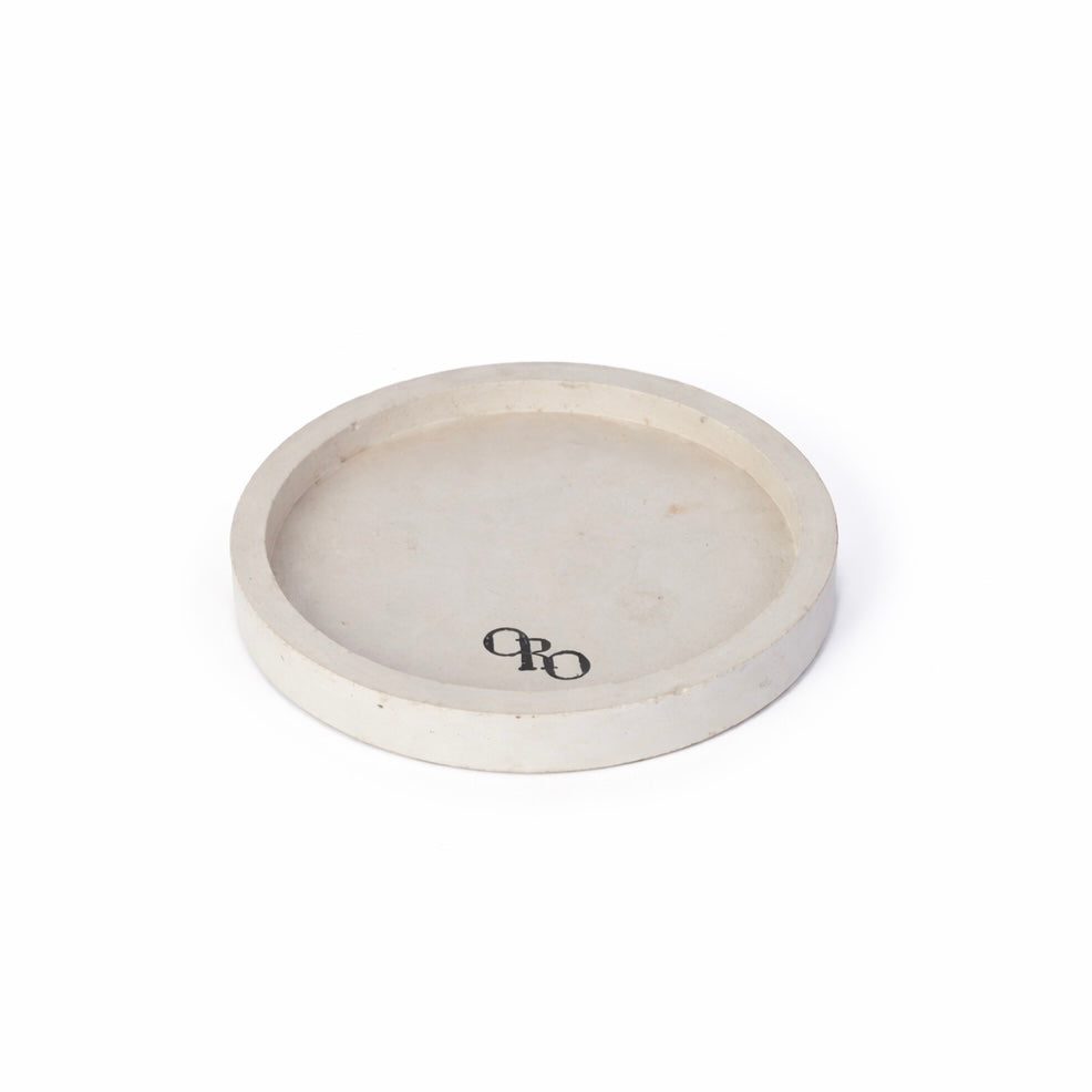 Small round stone plate
