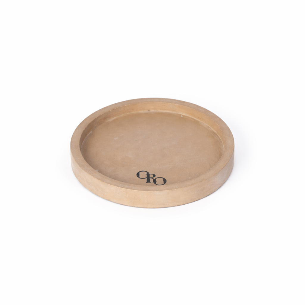 Small round stone plate