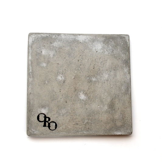 Flat square concrete tray