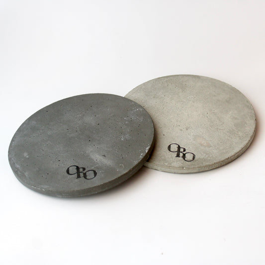 Round concrete tray