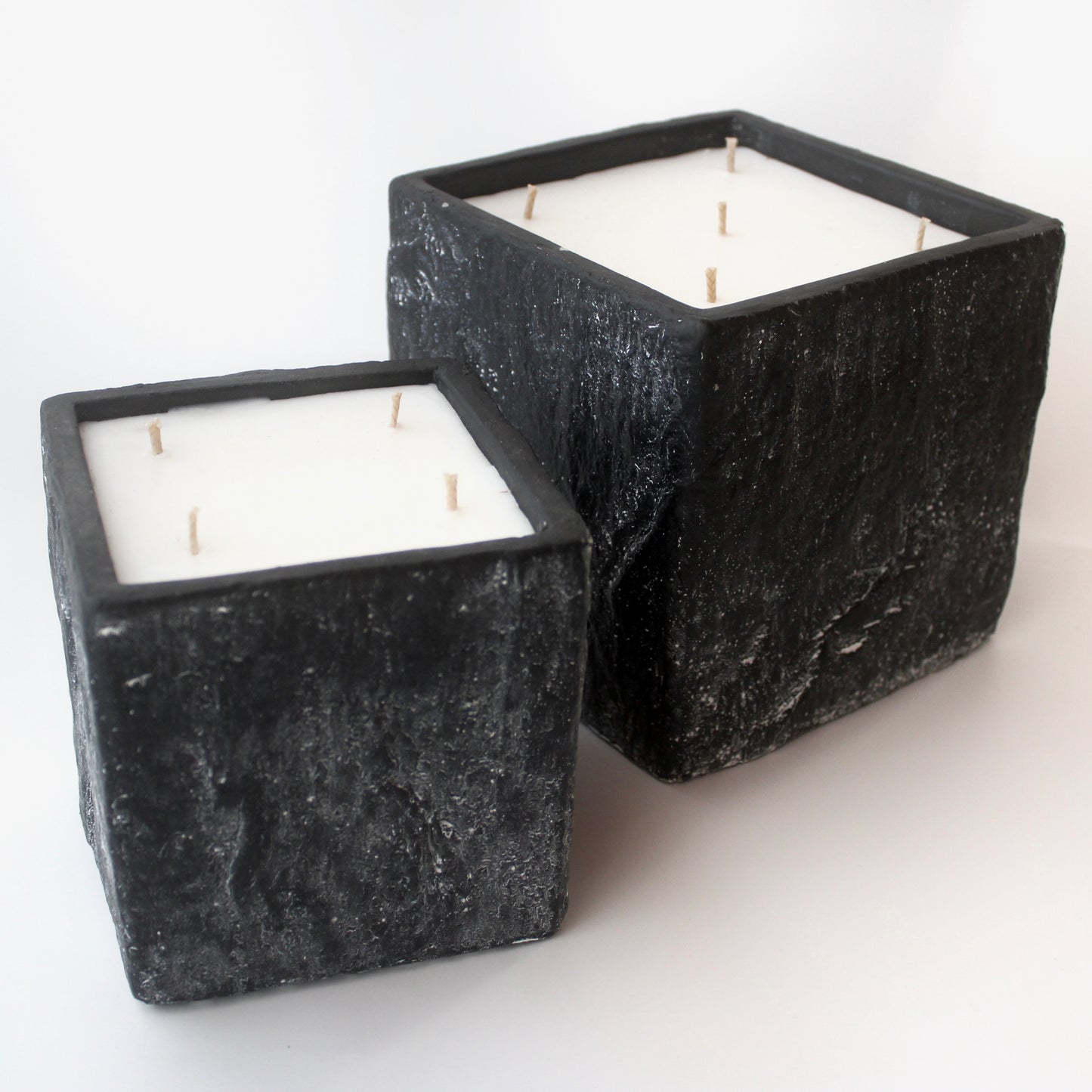 Stonewash cube candle