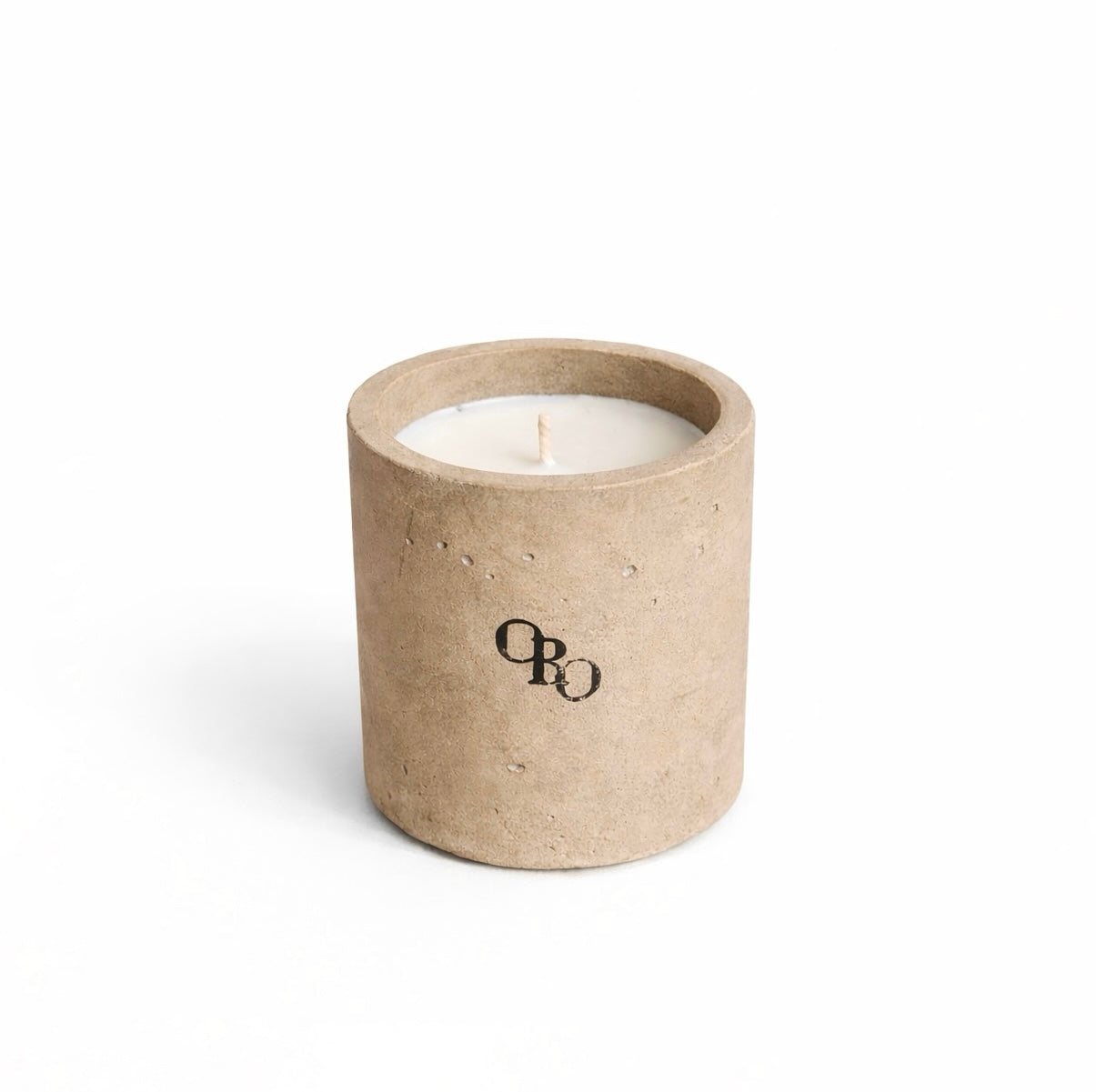 Small stone round candle