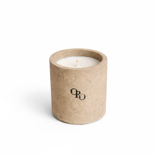 Small stone round candle