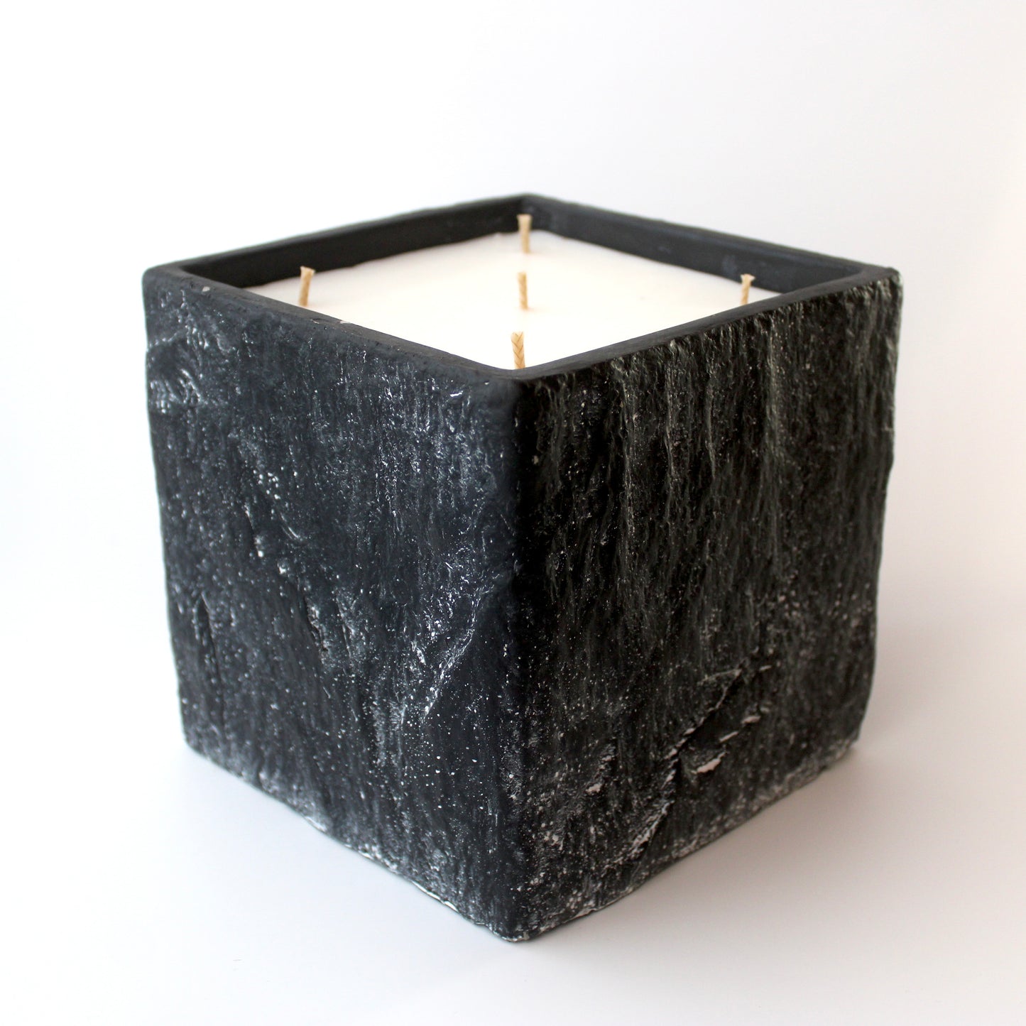 Stonewash cube candle