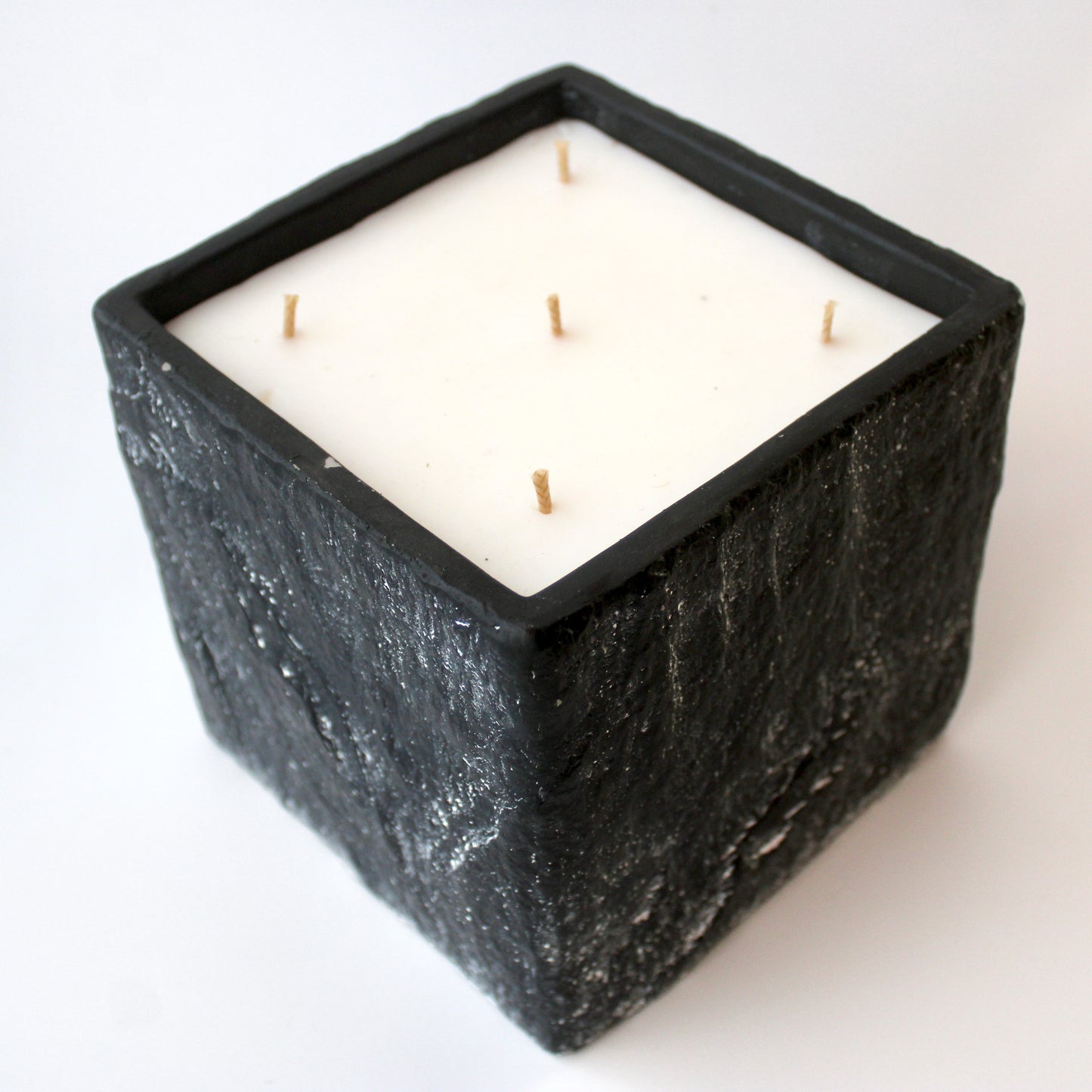 Stonewash cube candle