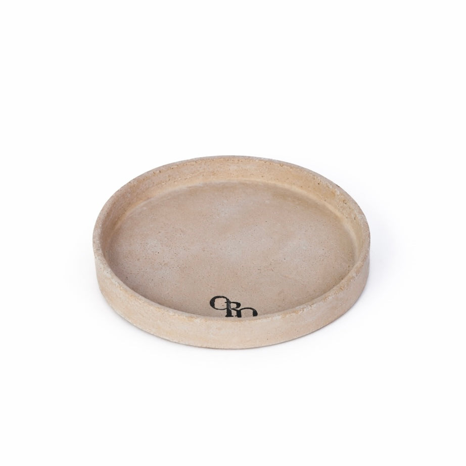 Large round stone plate