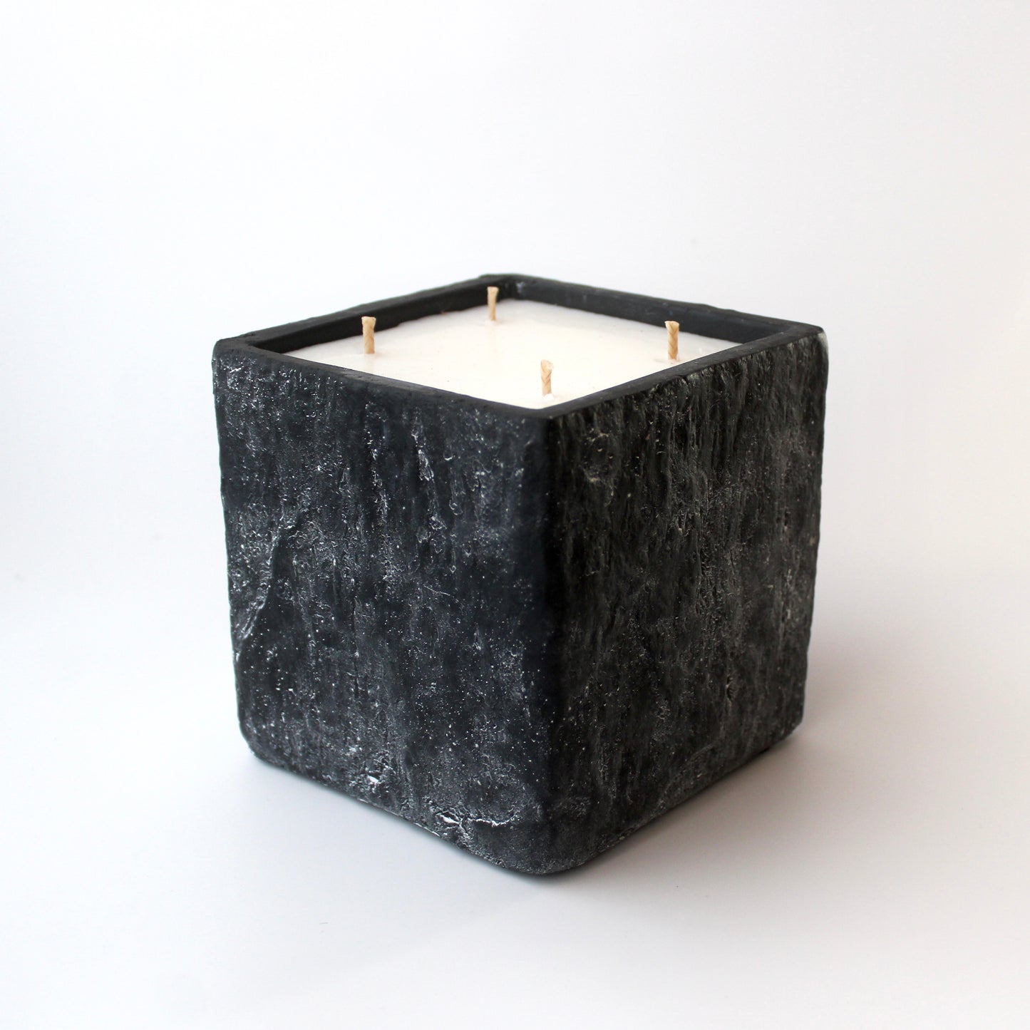 Stonewash cube candle