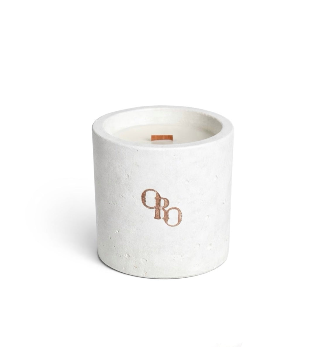 Small stone round candle