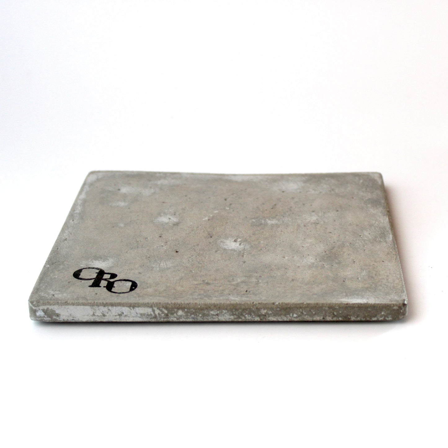 Flat square concrete tray