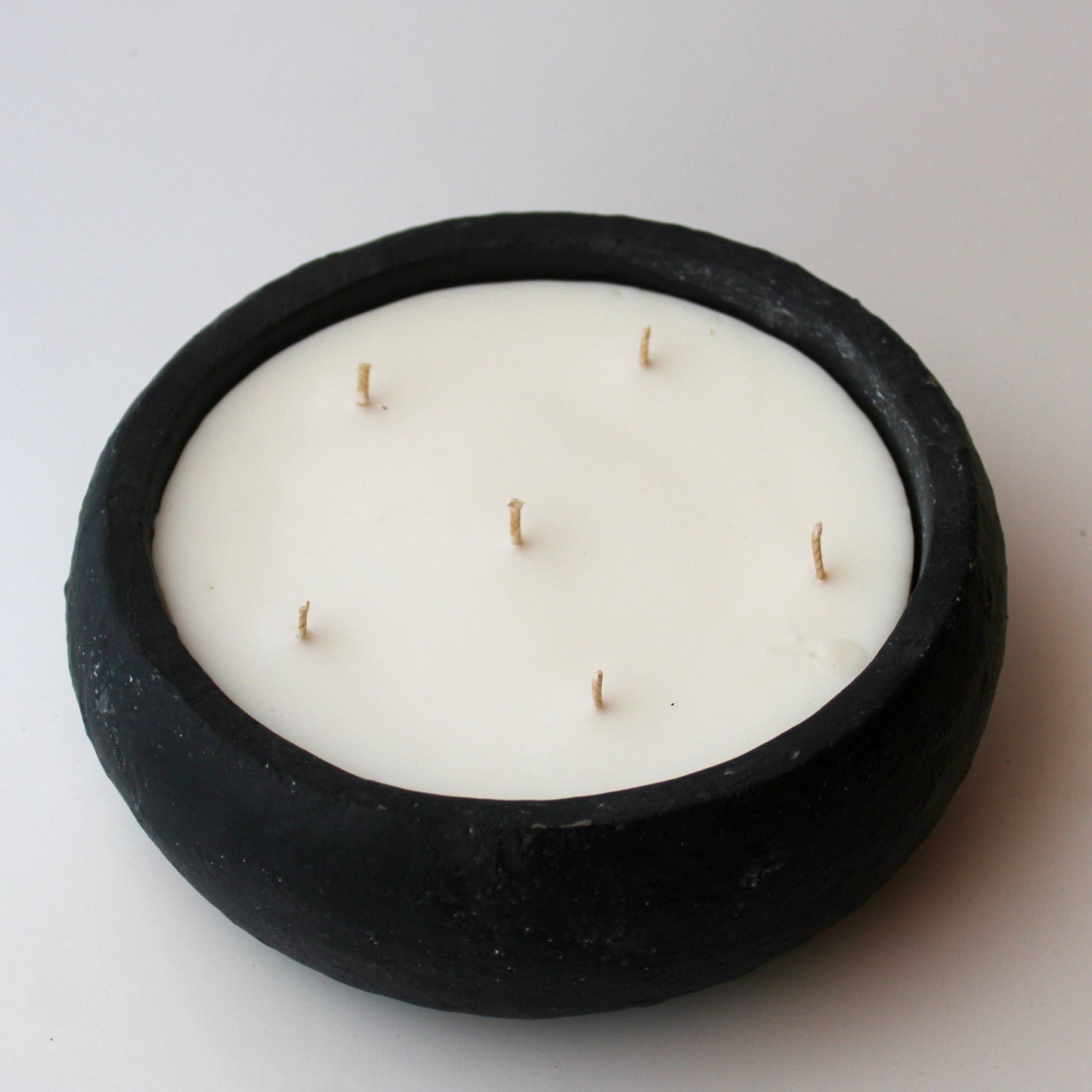 Black plate candle