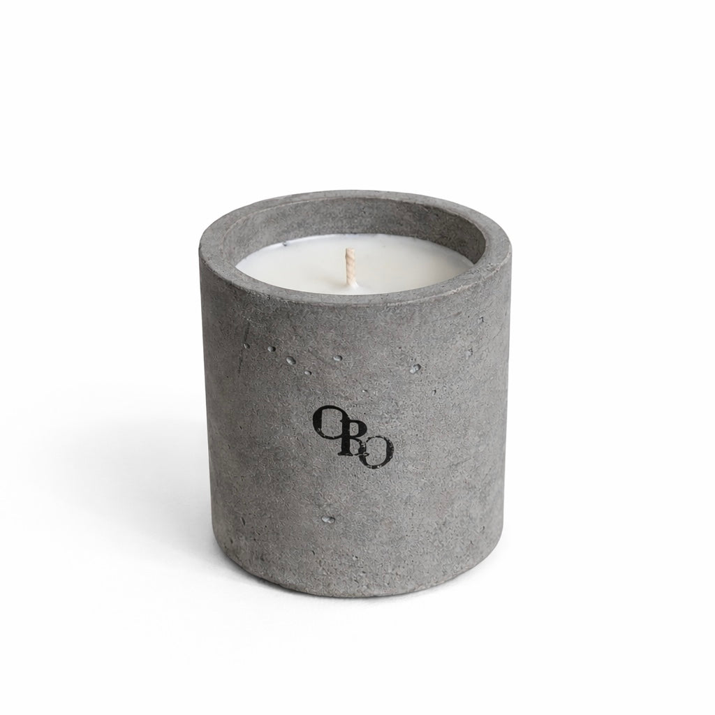 Small stone round candle