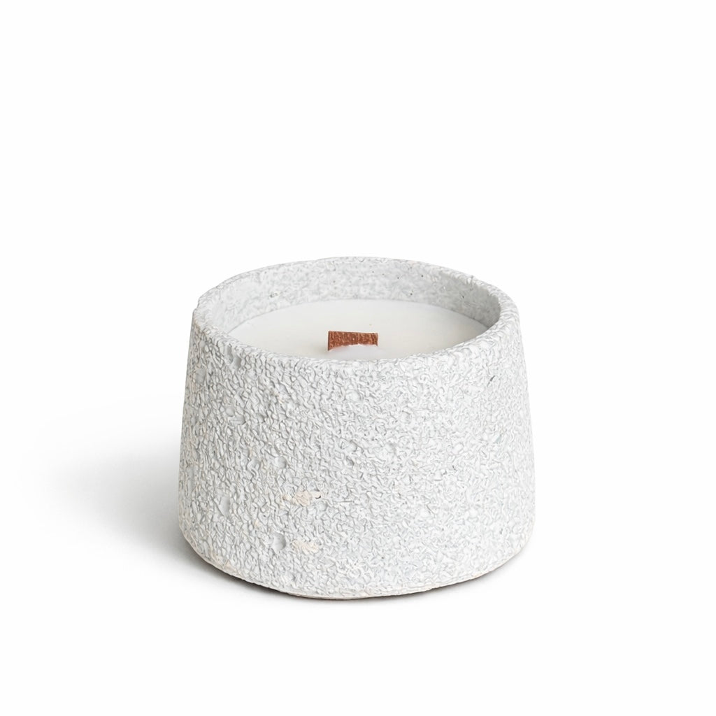 Small moon stone candle