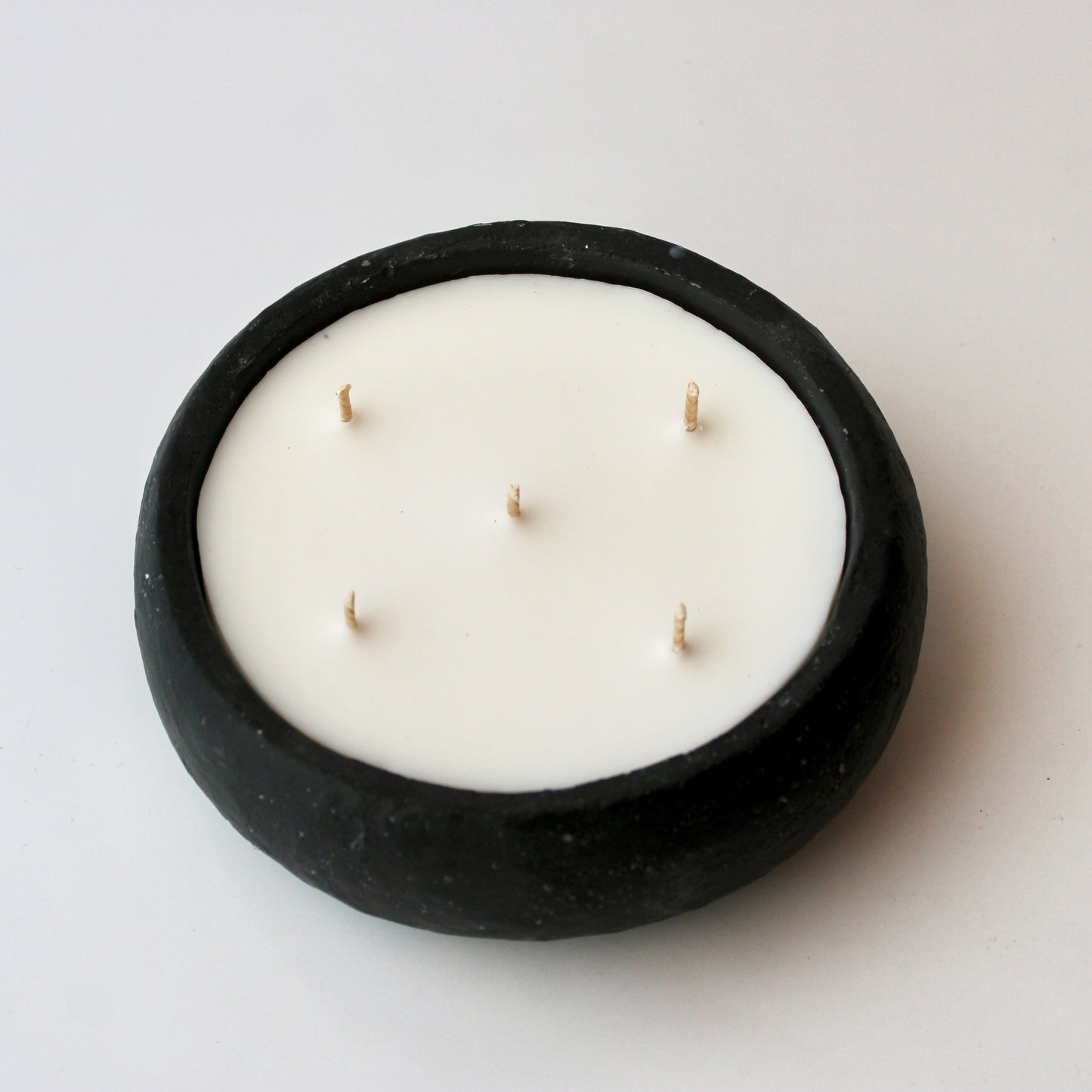 Black plate candle