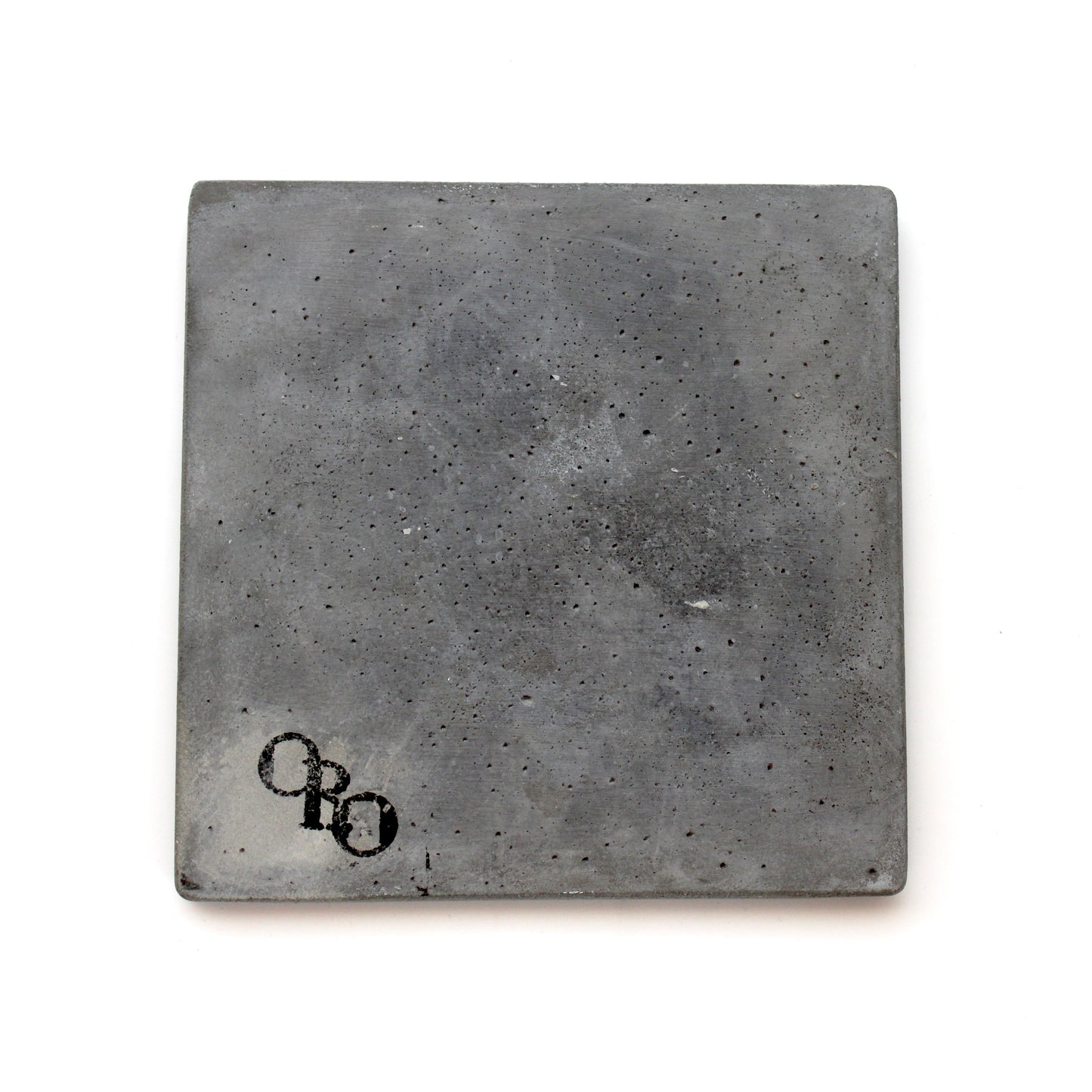 Flat square concrete tray